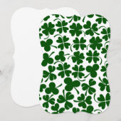 Invitation Clocher shamrock chanceux (Devant / Derrière)