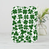 Invitation Clocher shamrock chanceux (Debout devant)