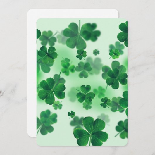 Invitation Cloches dans Green Pastel (Devant / Derrière)