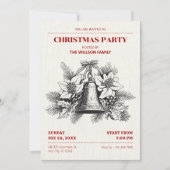 Invitation Cloches florales de Noël (Devant)