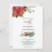 Invitation Cloches Soft Color Christmas Poinsettia (Devant)