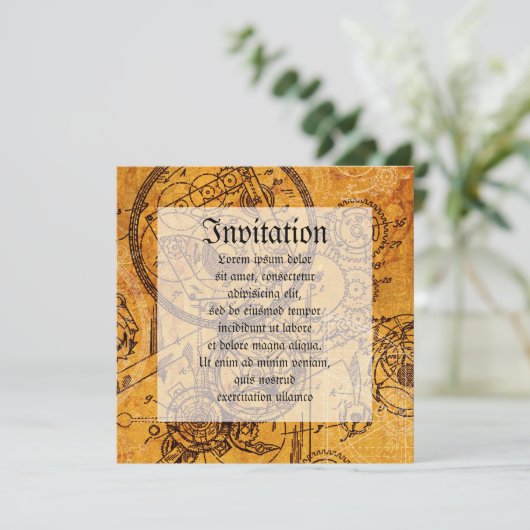 Invitation Clockwork Collage (Debout devant)