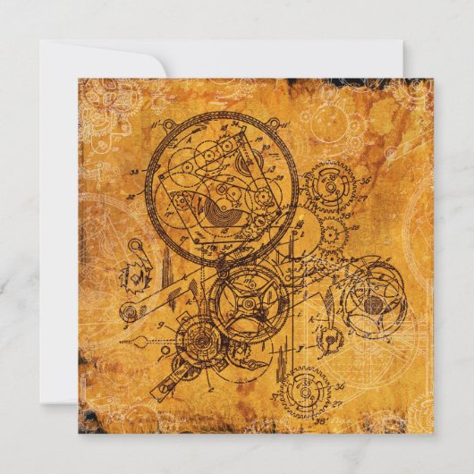 Invitation Clockwork Collage (Dos)