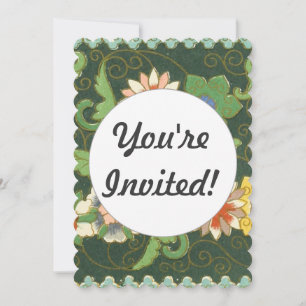 Invitation Cloisonne Chine Patter Asiatique Oriental