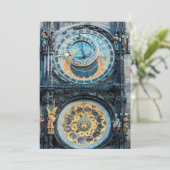 Invitation Closeup sur l'horloge astronomique de Prague (Debout devant)