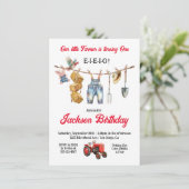 Invitation Clothesline 1ère fête d'anniversaire (Debout devant)