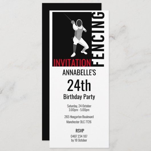 Invitation Clôture (Devant / Derrière)