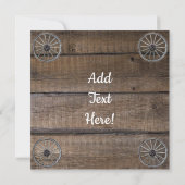 Invitation Clôture de Corral de Selle de Cheval Roues de Char (Dos)