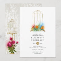 Clôture de mariage florale en dentelle de cage à o
