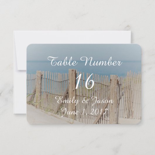 Invitation Clôture de plage dans les dunes de sable (Devant)