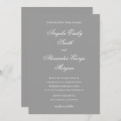 Invitation Clôture de script en gris (Devant / Derrière)