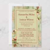 Invitation Clôture peinte avec Mariage de fleurs de printemps (Devant)