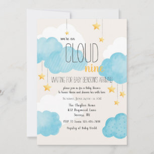 Invitation Cloud 9 Baby shower