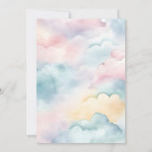 Invitation Cloud 9 Gold Stars Baby shower Aquarelle (Dos)