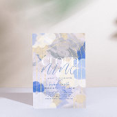 Invitation Cloud 9 Gouache Peinture Baby shower de brosse