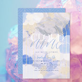 Invitation Cloud 9 Gouache Peinture Baby shower de brosse
