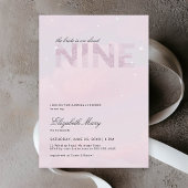 Invitation Cloud 9 Moderne Dreamy Parties scintillant rose Fê