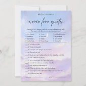 Invitation Cloud 9 Movie Love Citations Fête des mariées Game (Devant)