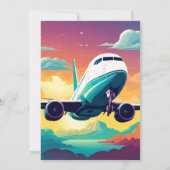 Invitation Cloud 9 Vol mignonne Sky Joy Avion 1er anniversair (Dos)