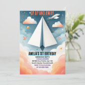 Invitation Cloud 9 Vols Enfants Sky Joy Avion 1er Anniversair (Debout devant)