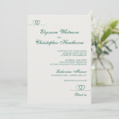 Invitation Cloud Bold Teal Modern Chic Mix and Match Wedding (Debout devant)