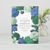 Invitation Cloud Mint, Alpine Blue & Evergreen Mist Wedding (Debout devant)