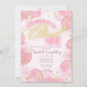Invitation Cloud Neuf 9 brillant rose or Parties scintillant  (Devant)