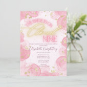 Invitation Cloud Neuf 9 brillant rose or Parties scintillant  (Debout devant)