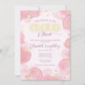 Invitation Cloud Neuf 9 Pink Gold Faux Parties scintillant Fê (Devant)