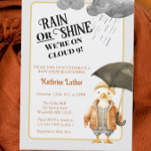 Invitation Cloud Neuf Baby shower animal de bois