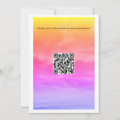 Invitation Cloud Neuf Baby shower QR Code bébé fille rose Art (Dos)