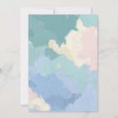 Invitation Cloud Neuf Élégant Baby shower Pastel (Dos)