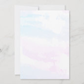 Invitation Cloud Neuf Fête des mariées bleue Abstraite rose (Dos)