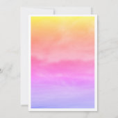 Invitation Cloud Neuf Fête des mariées Mariage Pink Sky Artsy (Dos)