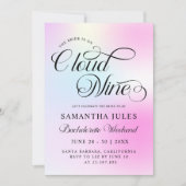 Invitation Cloud Neuf Pink Gradient Bachelorette Week-end (Devant)