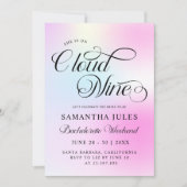 Invitation Cloud Neuf Pink Gradient Bachelorette Week-end (Devant)