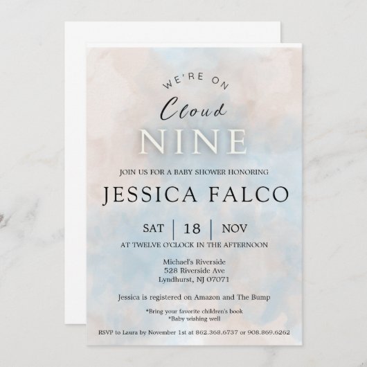Invitation Cloud Nine  (Devant / Derrière)