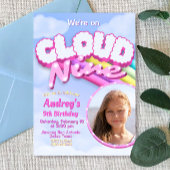 Invitation Cloud Nine - 9e anniversaire avec photo