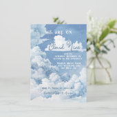 Invitation Cloud Nine Sky baby shower (Debout devant)