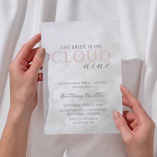 Invitation Cloud Nine White Clouds Bridal Shower