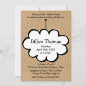 Invitation Cloud sur une chaîne Baptême Christening (Devant)