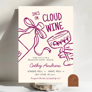 Invitation Cloud Wine Bachelorette Heekend Itinéraire