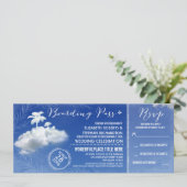 Invitation Clouds Beach Boarding Pass Mariage Billets Invitat (Debout devant)