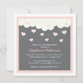 Invitation Clouds & Coeurs Baby shower pour l'invitation de l (Dos)