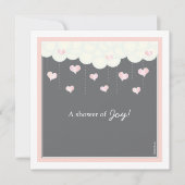 Invitation Clouds & Coeurs Baby shower pour l'invitation de l (Devant)