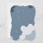 Invitation Cloudy Night Sky QR Code Baby shower Modèle (Dos)