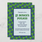 Invitation Clover à quatre feuilles géométrique Abstrait St. (Devant / Derrière)