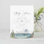 Invitation CLOVER - Baby shower rustique du Boho du lac Mount (Debout devant)