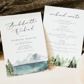 Invitation Clover - Bohemian Watercolor Mountain Lake