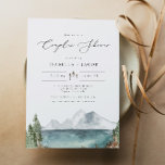 Invitation CLOVER Boho Rustic Mountain Lake Couples Douche da<br><div class="desc">Cette invitation à la douche couple comprend une aquarelle rustique scène lac de montagne et une police de script élégante. Cela fait l'ajout parfait à votre événement rustique de couples de boho de montagne. Modifiez facilement le libellé *most* pour répondre aux besoins de votre événement.</div>